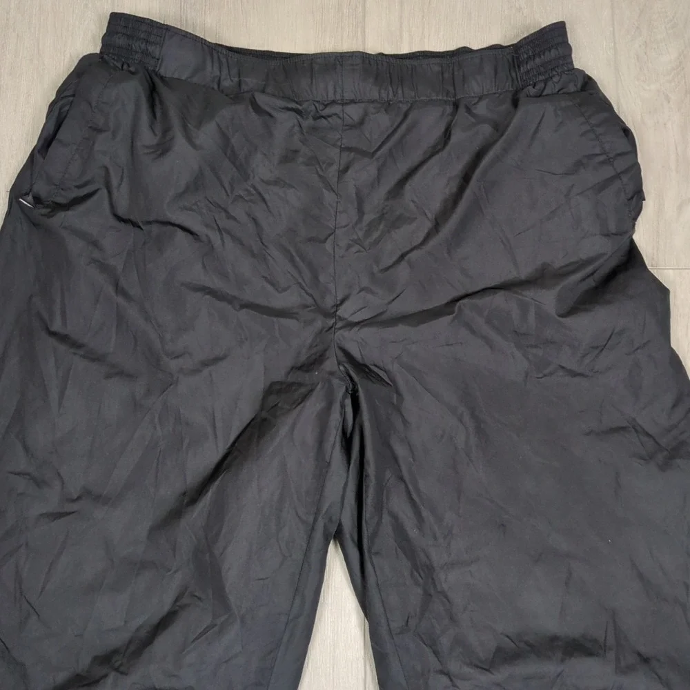 Vintage Nike Windbreaker Track Pants Youth Extra Large Black Y2K Boys Ankle Zip